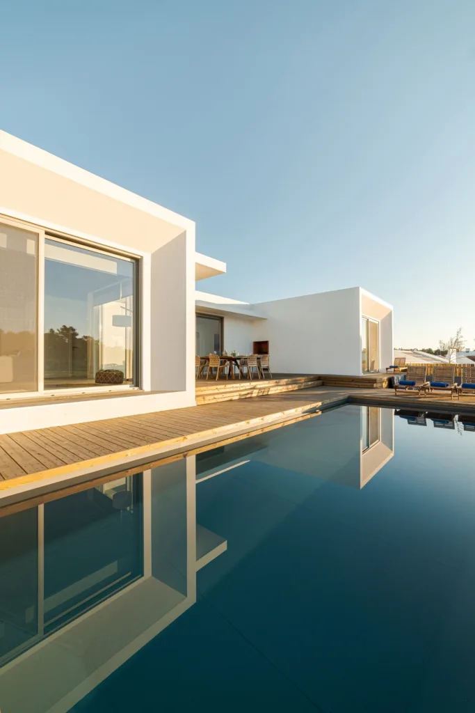 Modern villa with pool and deck